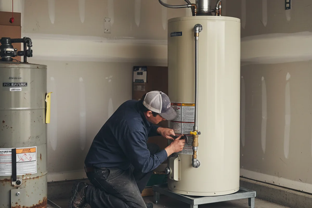 Water heater and shutoff valve replacement in Maybee